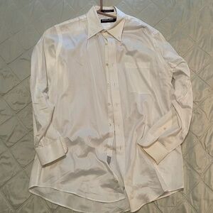 Kirkland High Quality White Button Down Dress Shirt 16 34